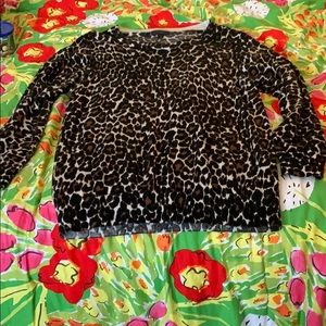 J. Crew tippi leopard sweater XL